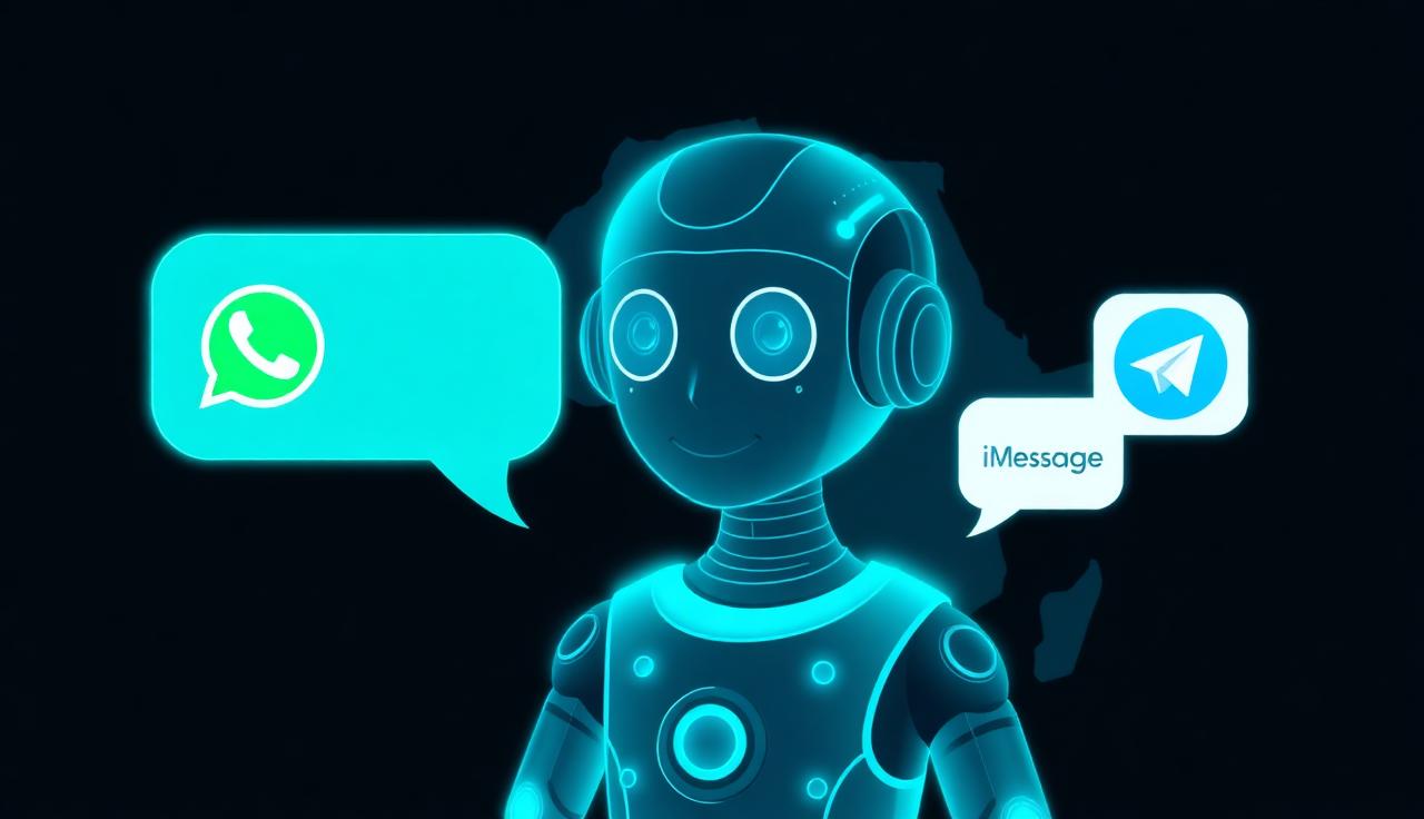 Tiny People AI agent connecting through messaging apps